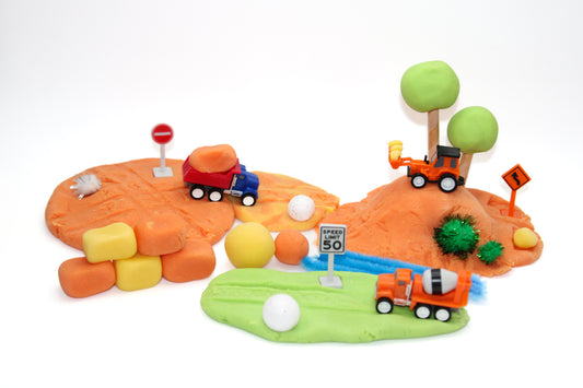 Construction Zone Playdough Sensory Kit